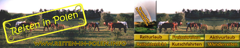 Reiten, Reiturlaub, Reiterferien, Reiterreisen, Freizeitreiten in Polen. Willkommen zum Aktivurlaub auf dem Pferd! Reittouren und Trailritte (Wanderritte, Sternritte, Geländeritte) in der ursprünglichen Natur und traumhaften Landschaften. Ein besonderer Tipp für Reitausflüge und Kurzurlaub.